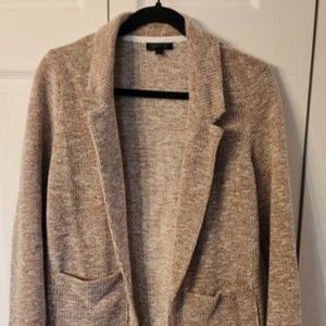 Topshop Beige + Light Brown coloured Sweater-like Blazer